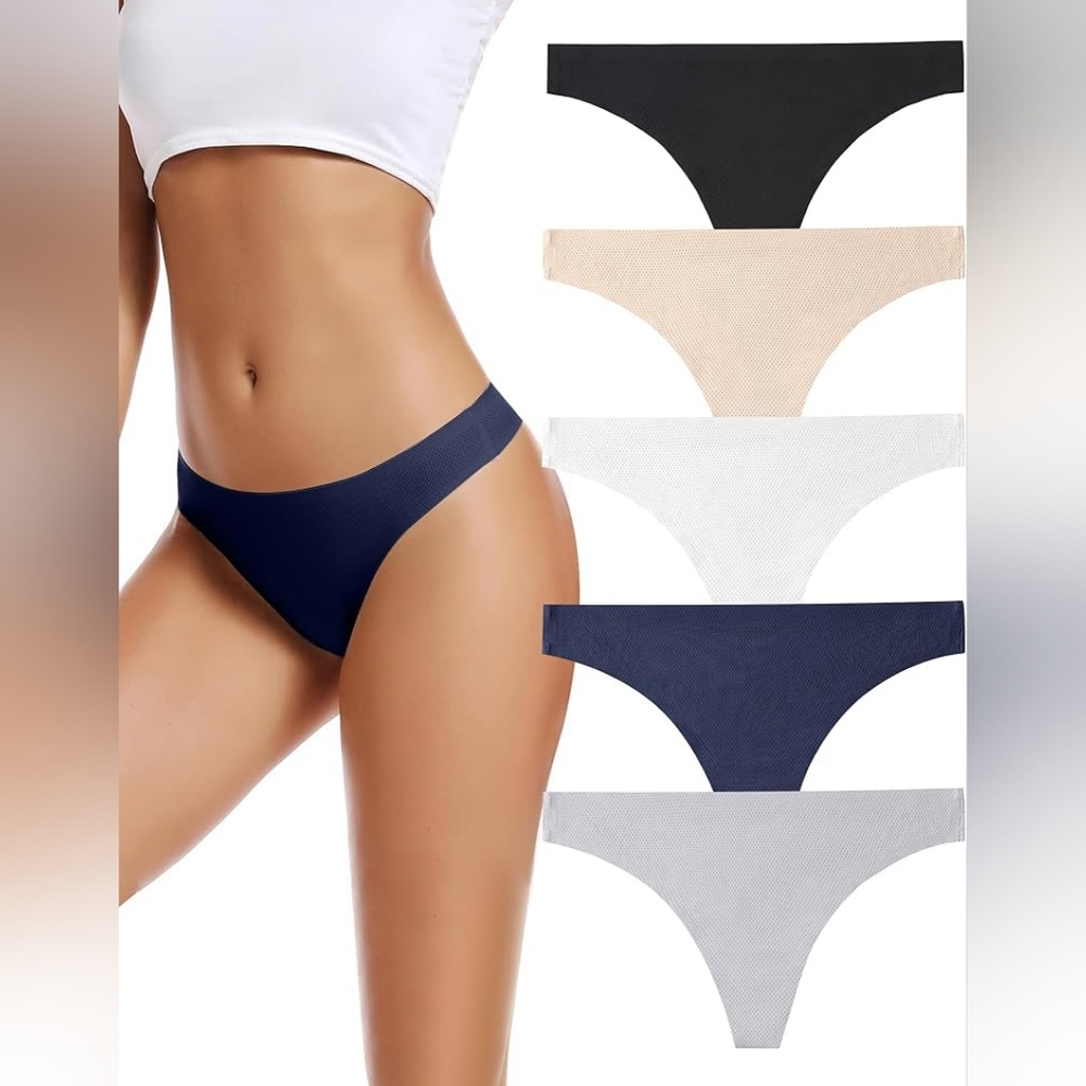 voenxe Seamless Women Underwear Thongs Ladies XS NWT 5 Pack New